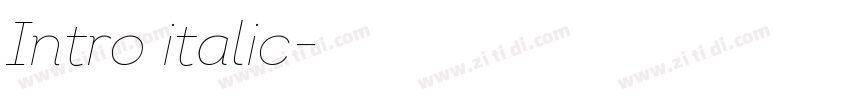 Intro italic字体转换 Intro italic字体转换